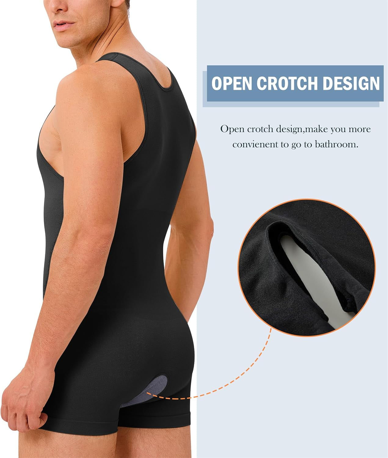 Mens Full Body Shaper Slimming Shirt Tummy Control Shapewear Sleeveless Compression Bodysuit Fajas Para Hombres