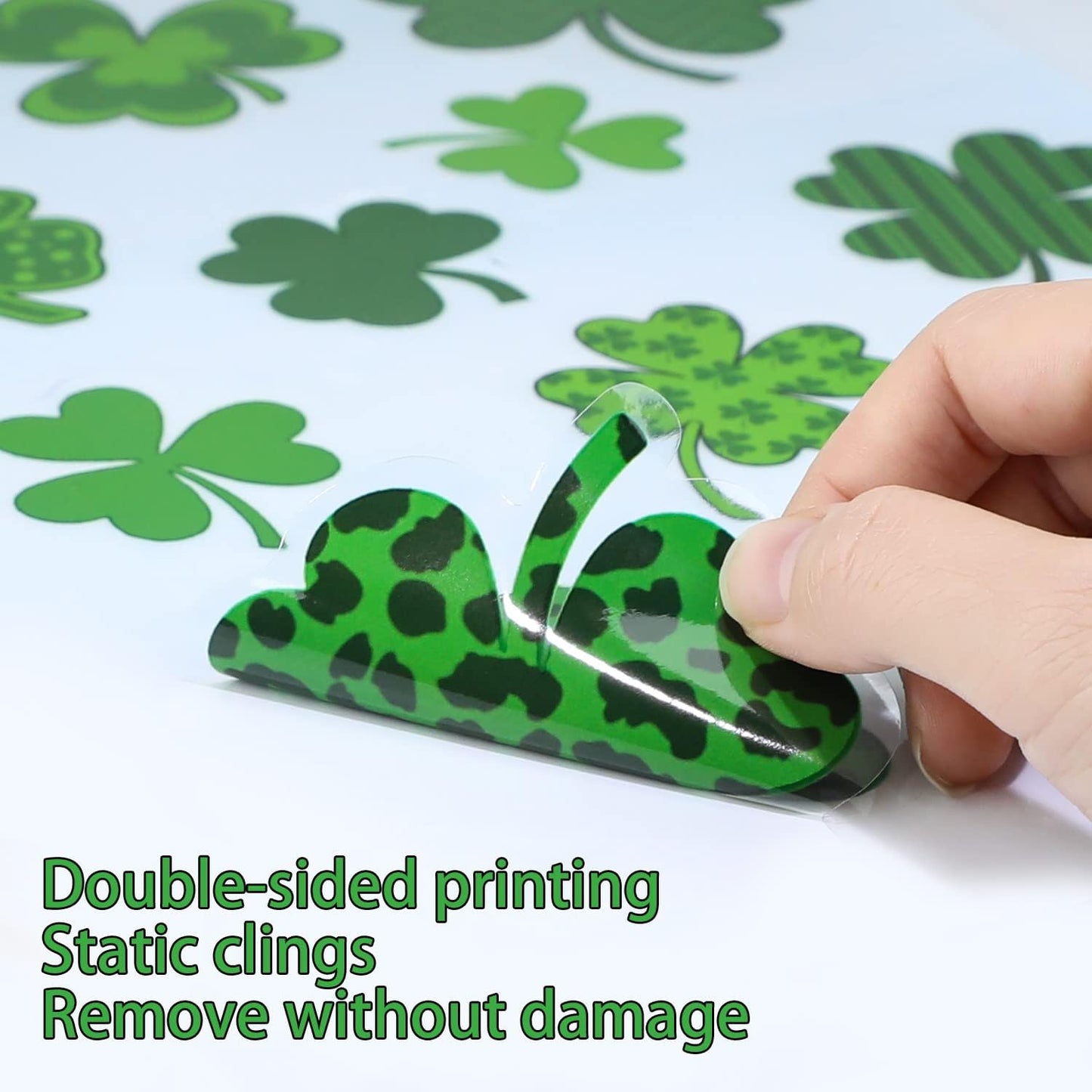 St Patricks Day Window Clings, 9 Sheets Double-Side Quality Printed Shamrock Decorations for St Patrick'S Day, Lucky Irish Decals Party Ornaments…