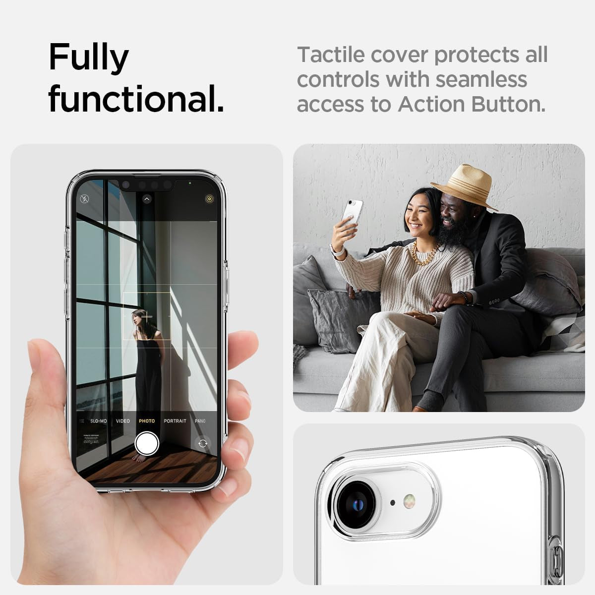 for Iphone 16E Case, Liquid Crystal Magfit [Compatible with Magsafe Accessories] [Military-Grade Protection] - Clear White