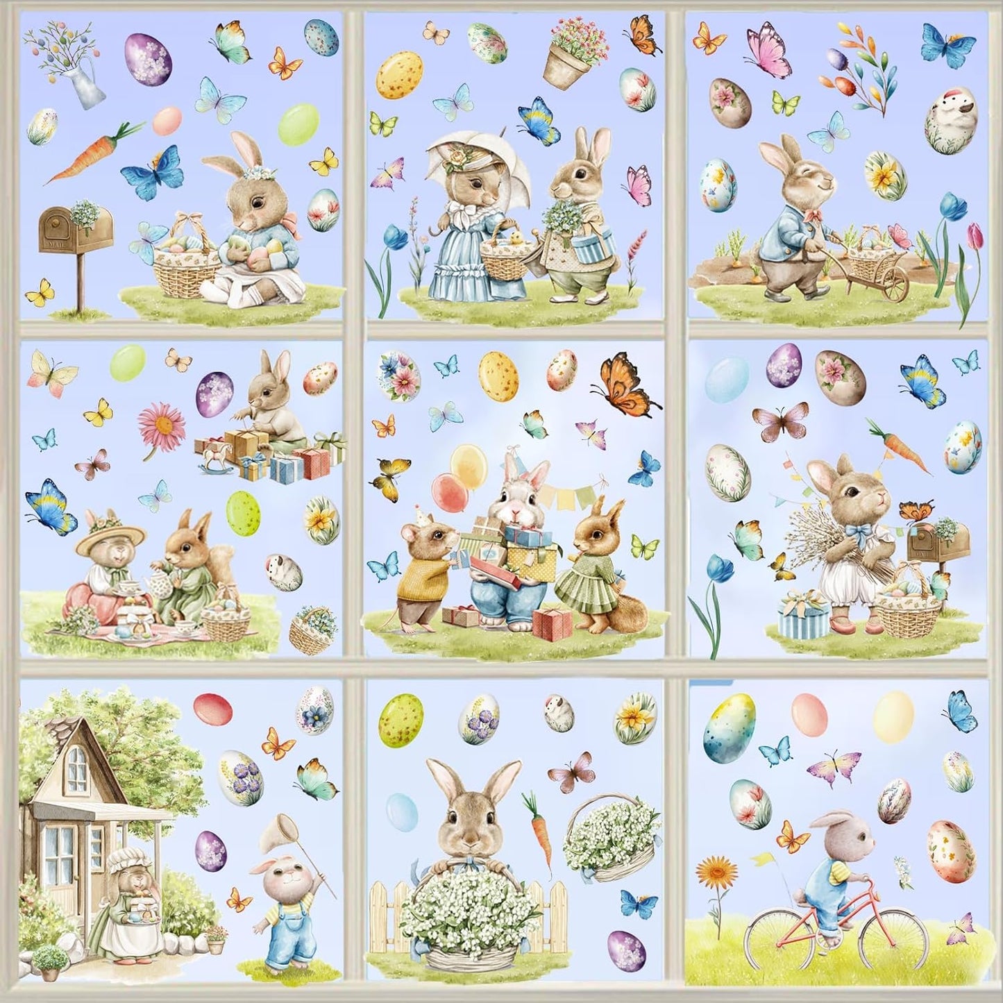 St Patricks Day Decorations Window Clings 10 Sheet for Glass Windows Shamrock Window Clings Stickers