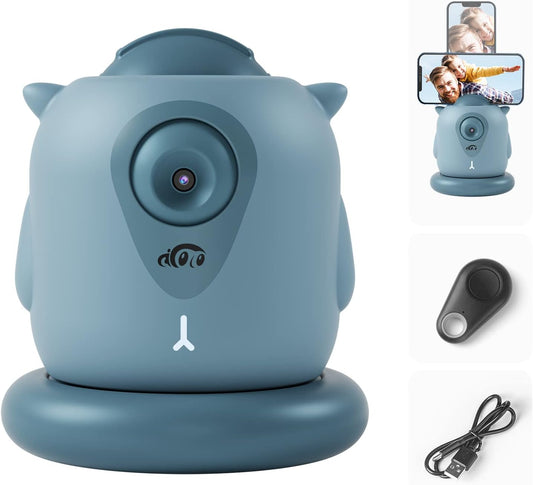 Auto Tracking Phone Holder,  Auto Face Tracking Tripod, 360° Rotation Phone Camera Mount, Ai-Powered Face Tracking, Bluetooth Shutter Control, No APP for Live Streaming Video and Video Recording