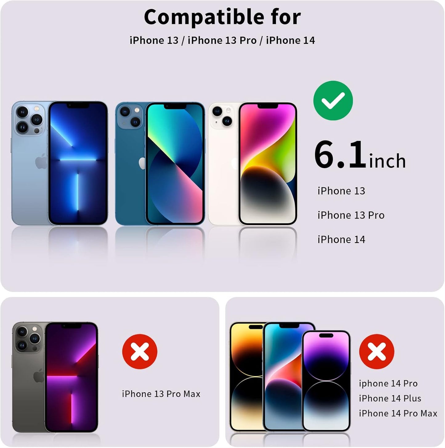 for Iphone 16E/14/13/ 13 Pro Privacy Screen Protector, 2 Pack Privacy Screen, anti Spy Tempered Glass Film with Easy to Install Kit, Accessories 6.1 Inch