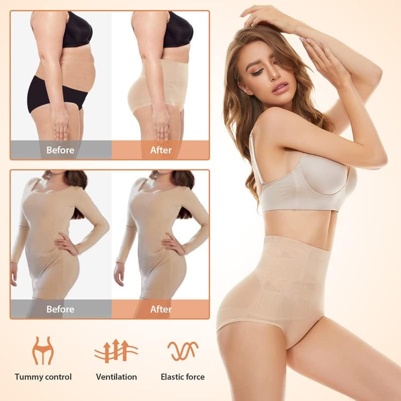 Tummy Control Shapewear for Women High Waisted Shapewear Panty Firm Control Soft Comfy Body Shaper for Women