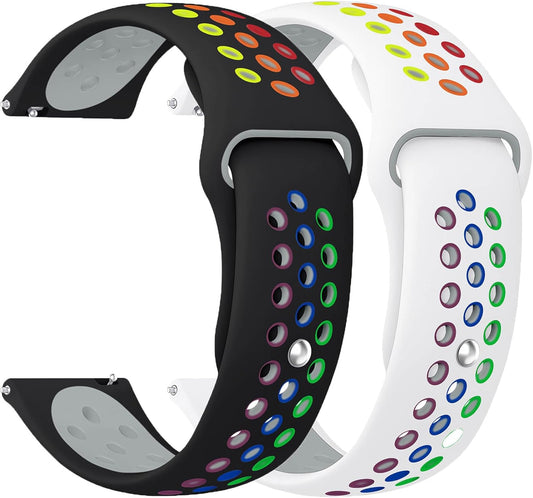 Sport Band for Samsung Galaxy Watch 7 6 5 4 FE Band 40Mm 44Mm/Galaxy 6/4 Classic Bands 47Mm 43Mm/46Mm 42Mm/Watch 5 Pro 45Mm/3 41Mm,Silicone Breathable 20Mm Quick Release Strap for Garmin Vivoactive 3