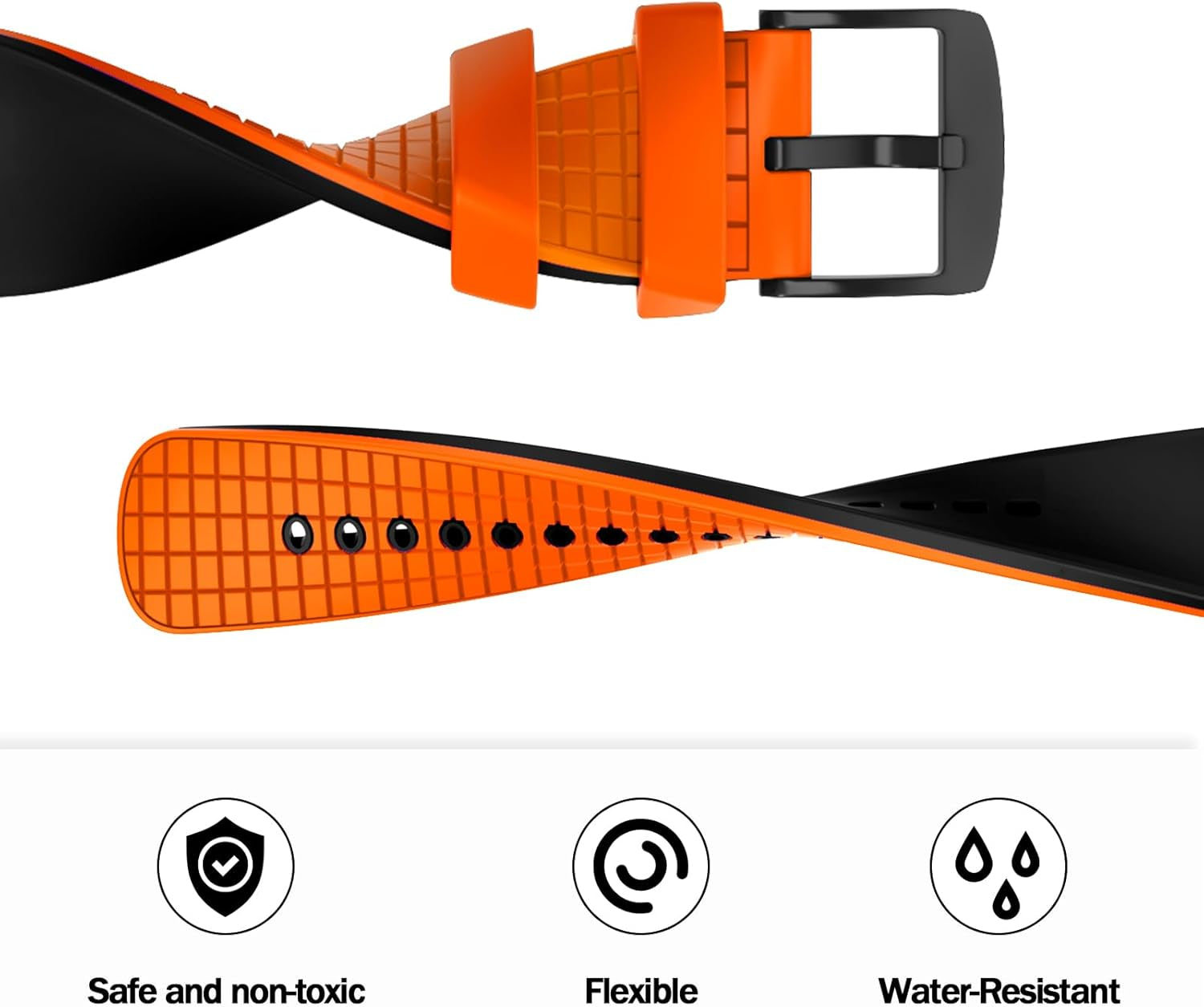 Compatible with Garmin Vivoactive 4 Band, 22Mm Soft Silicone Watch Band for Active/Samsung Galaxy Watch 46 Mm/Gear S3 Frontier/S3 Classic/Huawei Watch Gt2/Ticwatch Pro S2/E2 Smartwatches