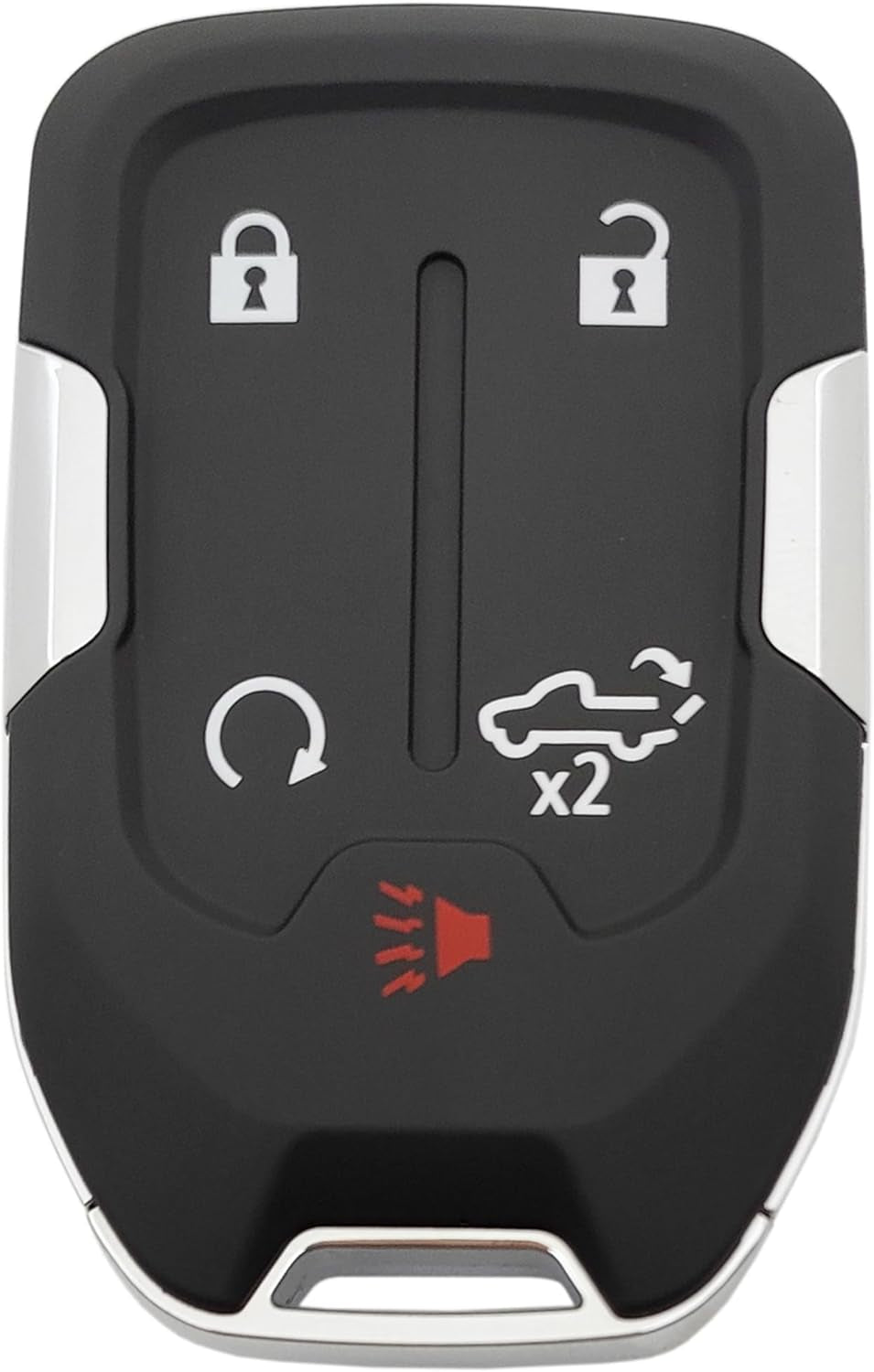 Smart Key Fob Cover Case Shell Fit for 2022 2021 2020 2019 Chevy Silverado and GMC Sierra 1500 2500HD 3500HD Keyless Entry Remote Key Fob (Without Chip, 5 Buttons)