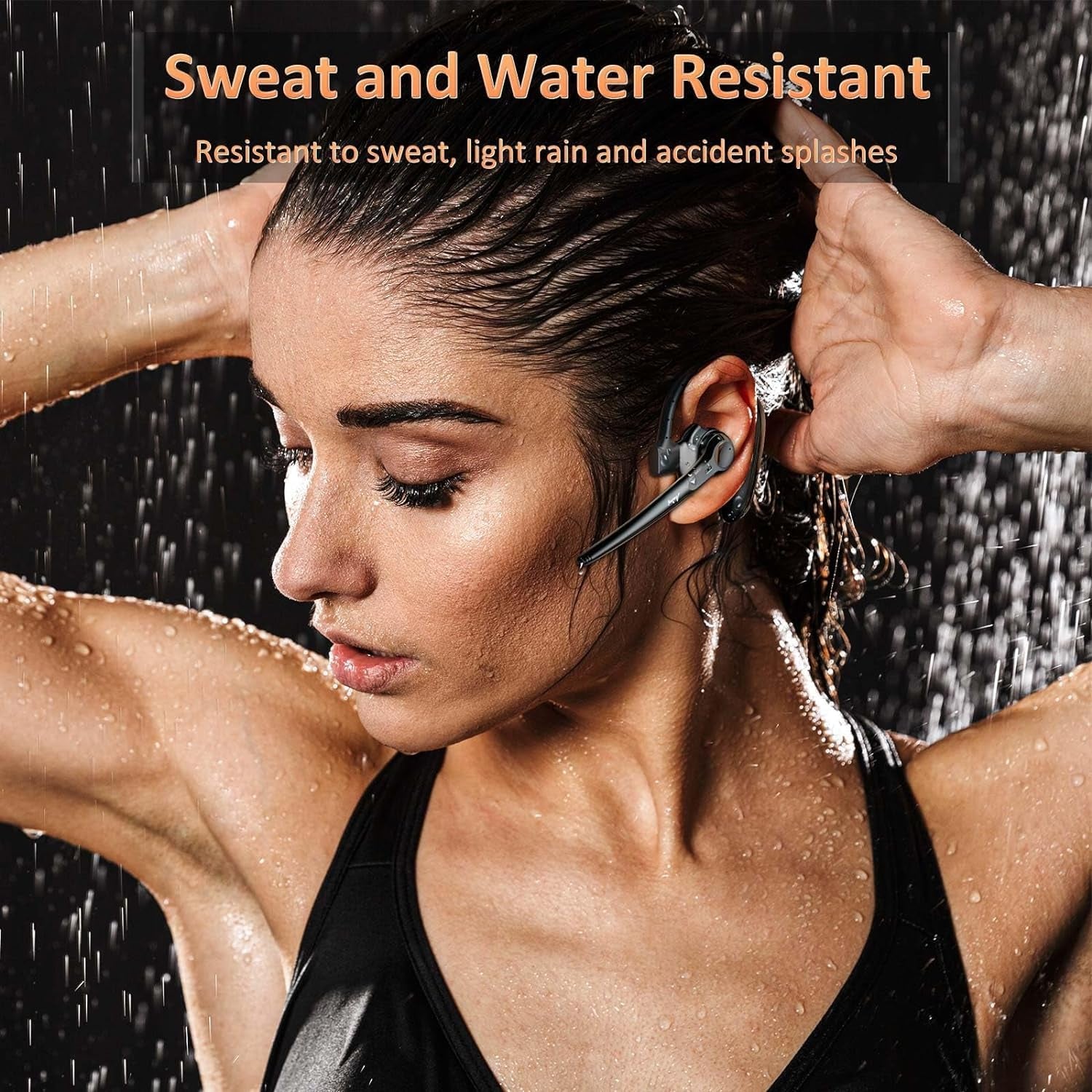 Wireless Bluetooth Headset with Microphone 30 Hrs Talking Time V5.3 Auriculares Bluetooth Earpiece,Ai Noise Cancelling Bluetooth Earphones for Trucker Office Home TRUCK DRIVER