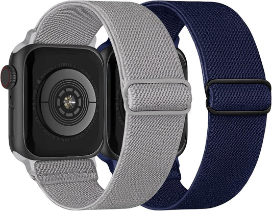 Nylon Stretchy Watch Straps Compatible with Apple Watch Band 38Mm 40Mm 41Mm 42Mm 44Mm 45Mm, Adjustable Leopard Sport Strap Women Men Solo Loop Wristbands for Iwatch Series 7 6 5 4 3 2 1 SE