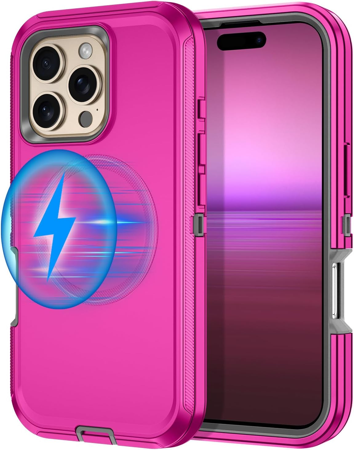 For Iphone 16E Case [Compatible with Magsafe] Shockproof 3-Layer Full Body Protection [Without Screen Protector] Rugged Heavy Duty Cover Case for Apple Iphone 16E 6.1",Turquoise