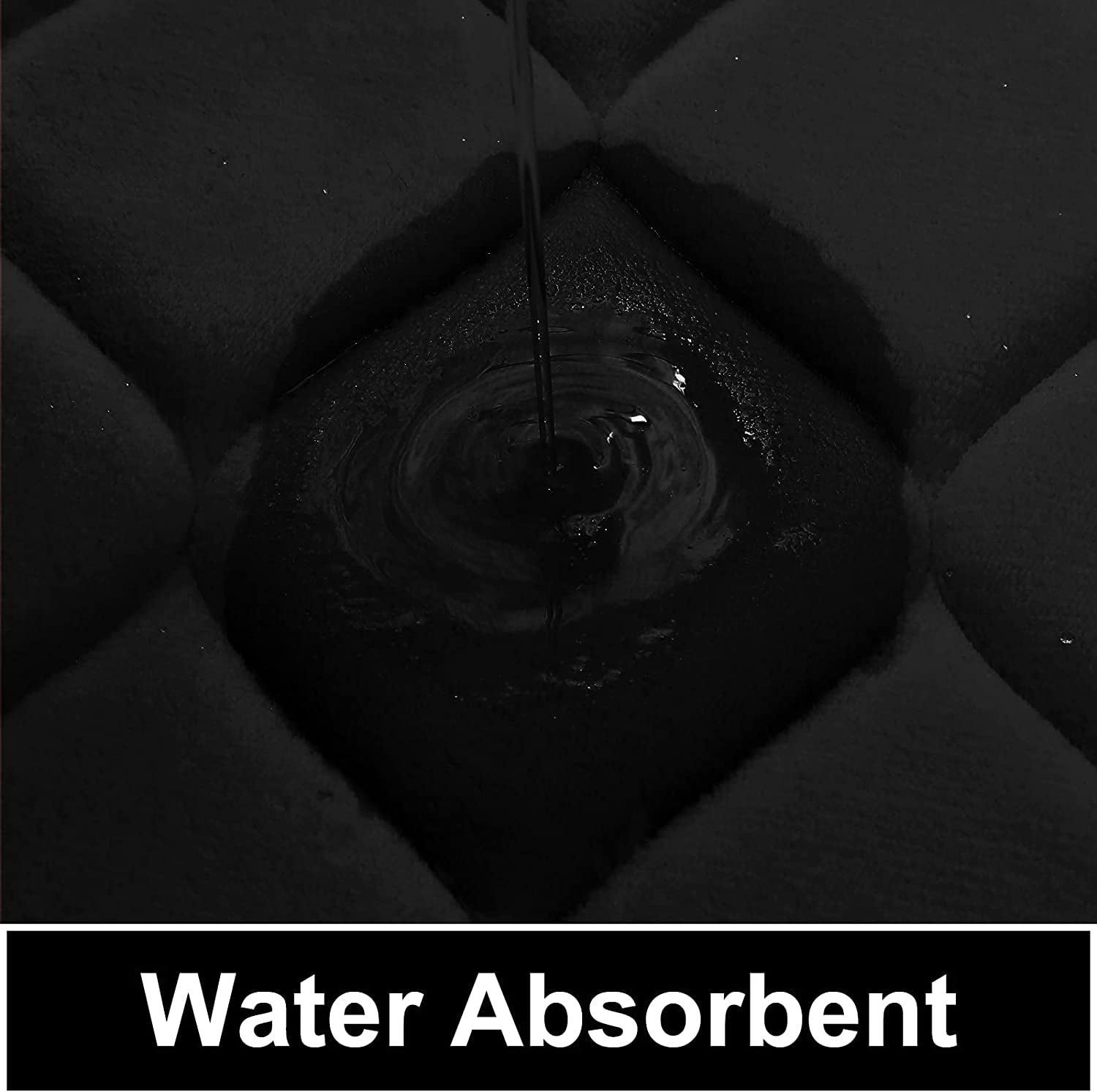 Memory Foam Bathroom Rugs, Ultra Soft & Non-Slip Bath Mat, Water Absorbent and Machine Washable Bath Carpet Rug for Shower Bathroom Floor Rugs, 30''X20'', Black