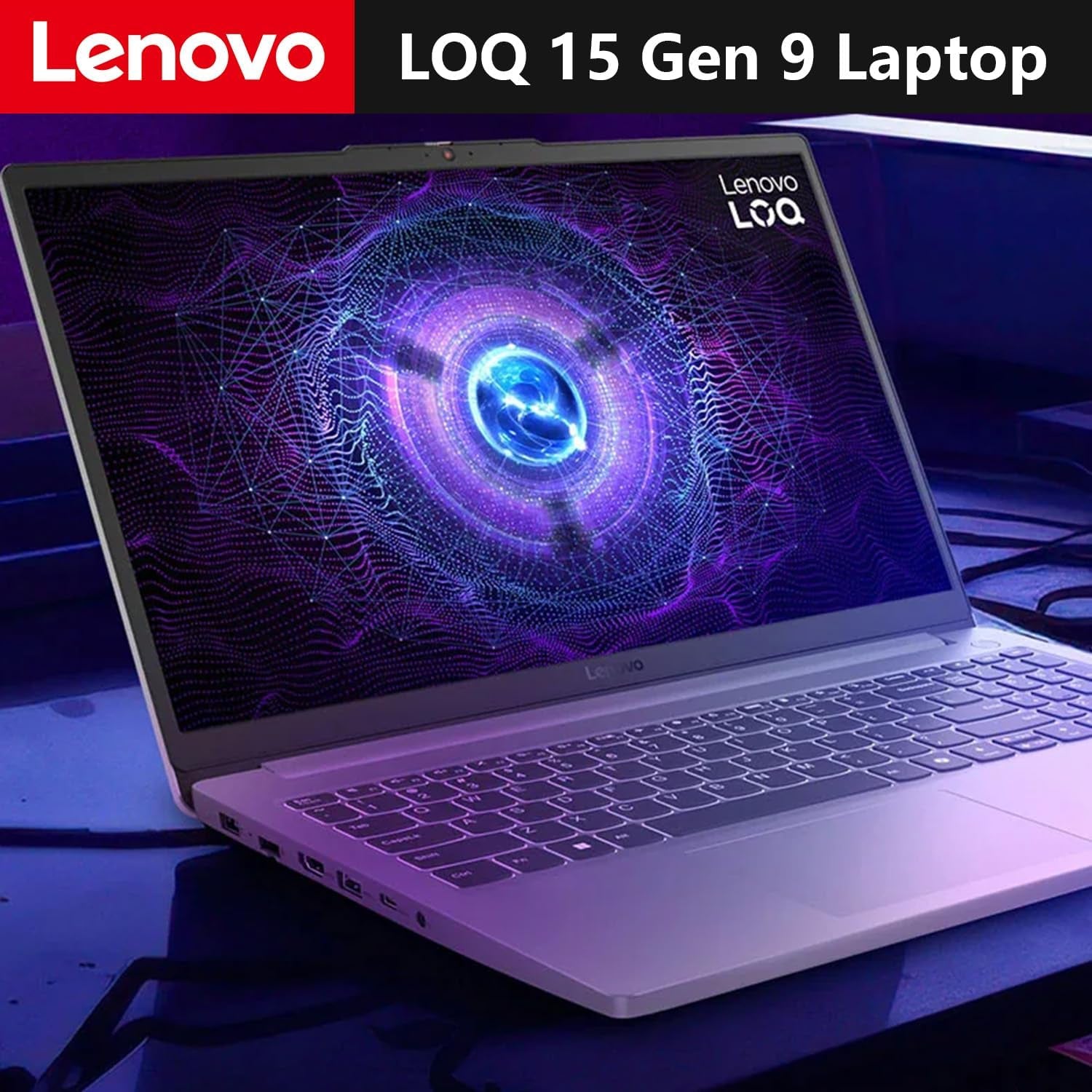 LOQ Ai-Powered Gaming Laptop, 15.6 FHD 144Hz, Intel I5-12450Hx, NVIDIA Geforce RTX 2050, 32GB DDR5 RAM, 1TB SSD, Touchpad, Bundle with PCO Notebook Folding Radiator, Laptop Cooler