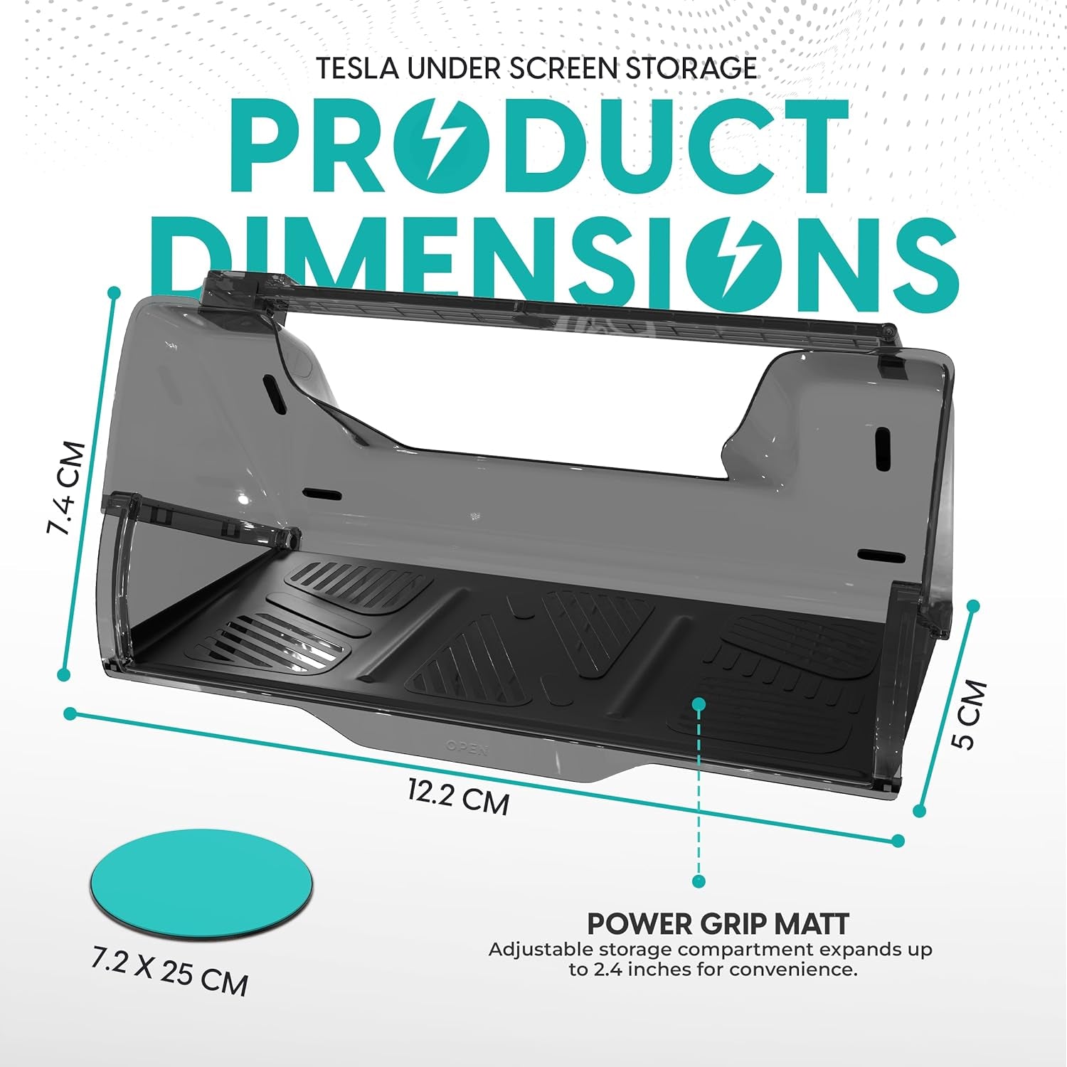 Hidden under Screen Storage for Tesla Model Y and 3 2016-2024 – Consoles and Organizers Accessories for Center Console Organizer Hidden Shelf Phone Magnetic Caddy Holder