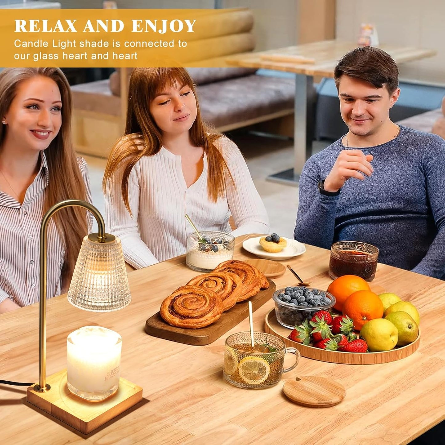 Candle Warmer Lamp with Timer-Dimmable Candle Warmer,Birthday Gifts for Women,House Warming Gifts New Home Bedroom Decor,Wax Warmer for Scented Wax Jar Candles