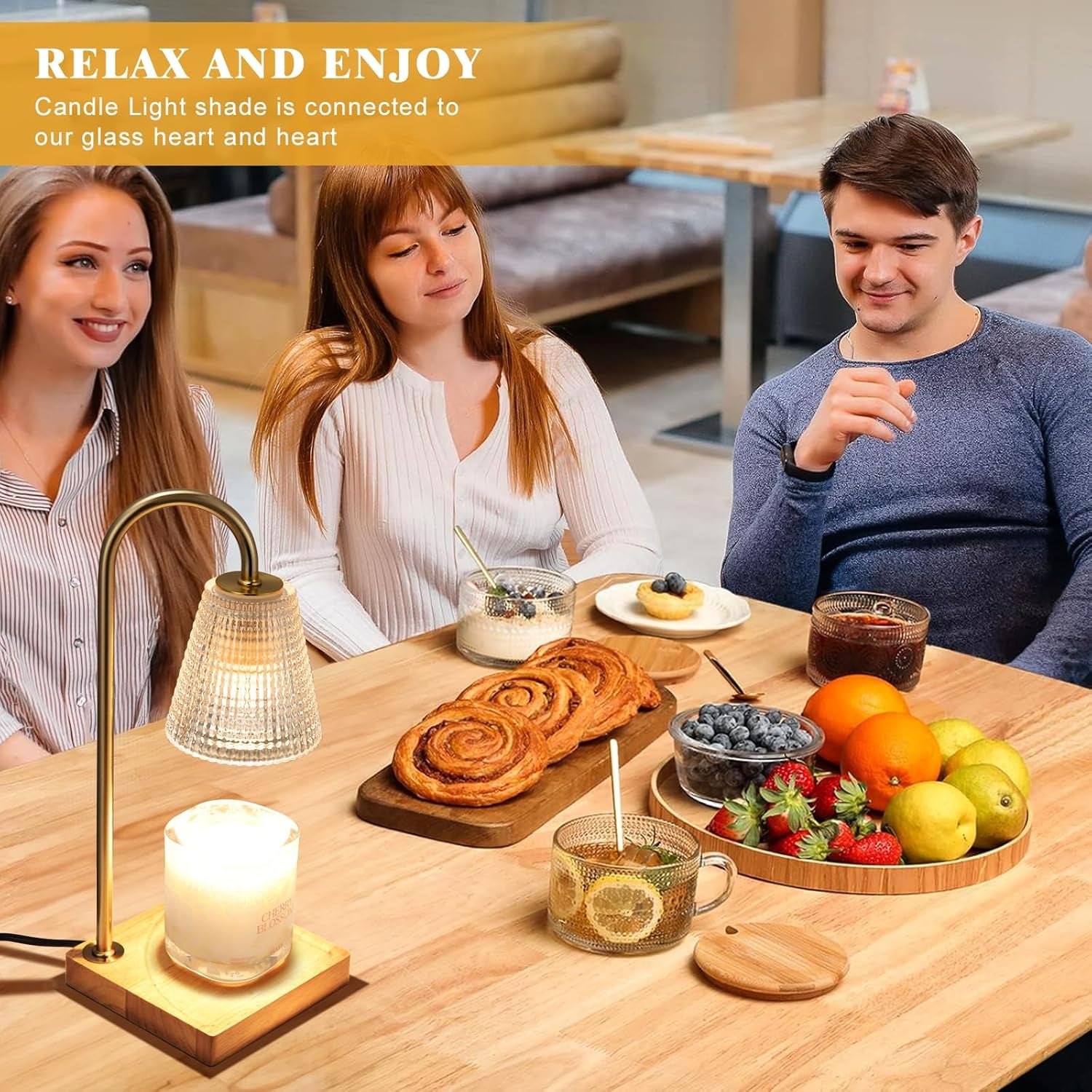 Candle Warmer Lamp with Timer-Dimmable Candle Warmer,Birthday Gifts for Women,House Warming Gifts New Home Bedroom Decor,Wax Warmer for Scented Wax Jar Candles