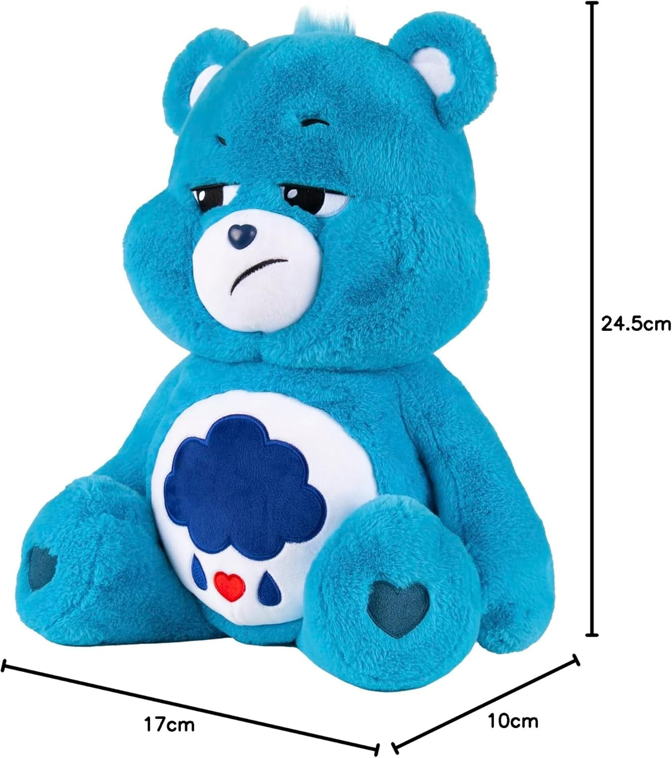 Care Bears 60Cm Jumbo Plush - Grumpy, Collectible Cute Soft Toy, Cuddly Toy for Boys and Girls, Large Teddy Plushy for Children Ages 4 5 6 7 +, Blue UK