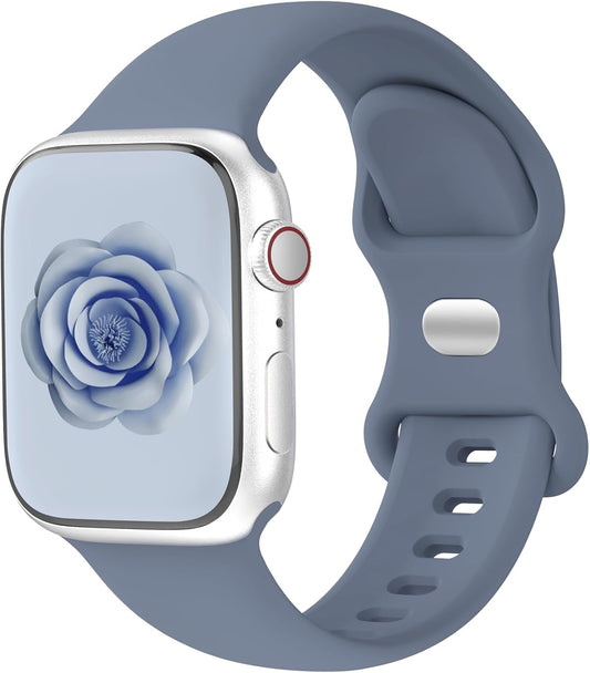 Sport Band Compatible with Apple Watch Bands 38Mm 40Mm 41Mm 42Mm 44Mm 45Mm 46Mm 49Mm, Soft Silicone Waterproof Strap Wristband for Iwatch Ultra Series 10 9 8 SE 7 6 5 4 3 2 1 Women Men