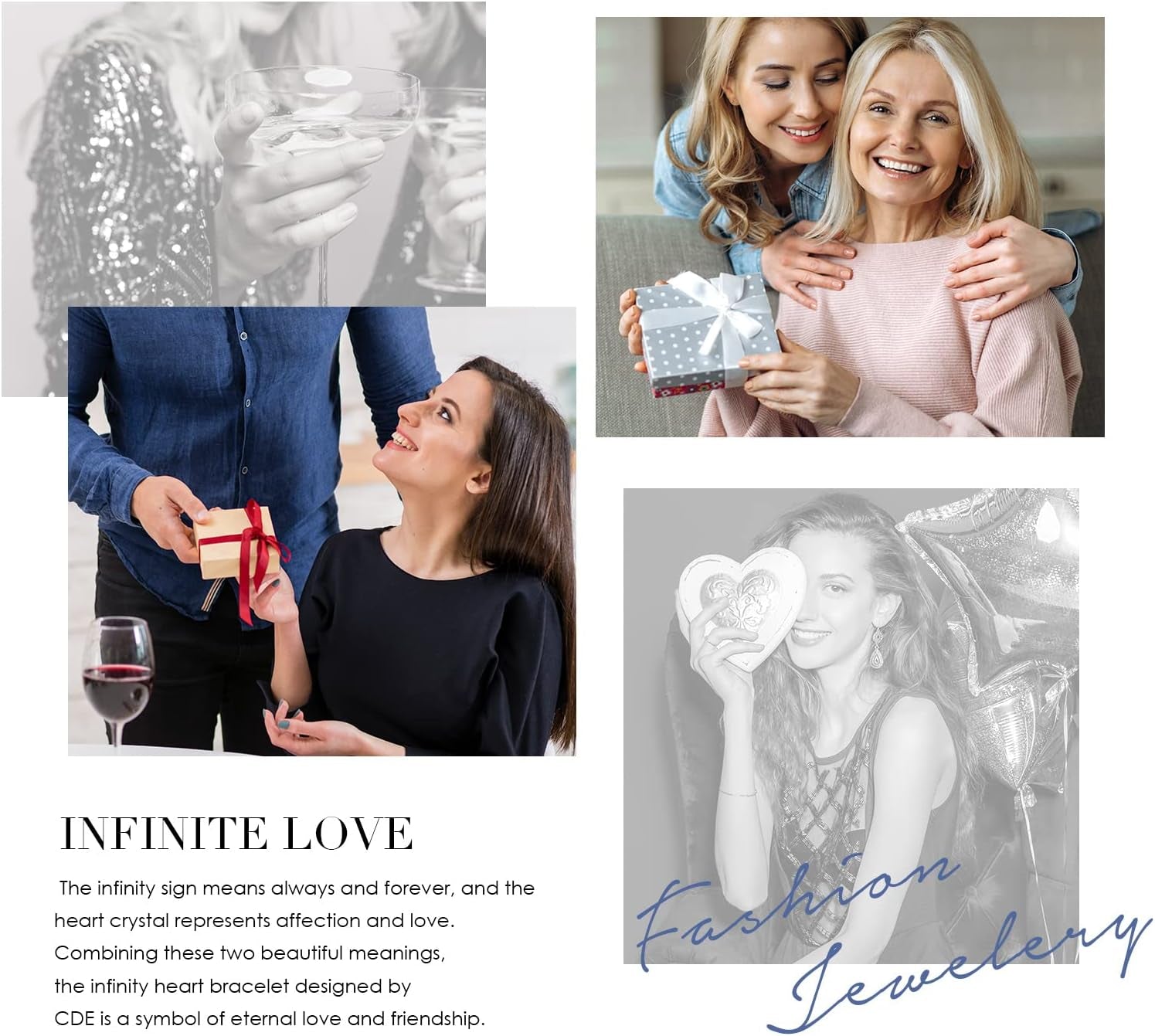 Infinity Heart Birthstone Charm Link Bracelet for Women 925 Sterling Silver Adjustable Valentines Mother'S Day Gift Anniversary Jewelry Birthday Gifts for Women Wife Girlfriend Her