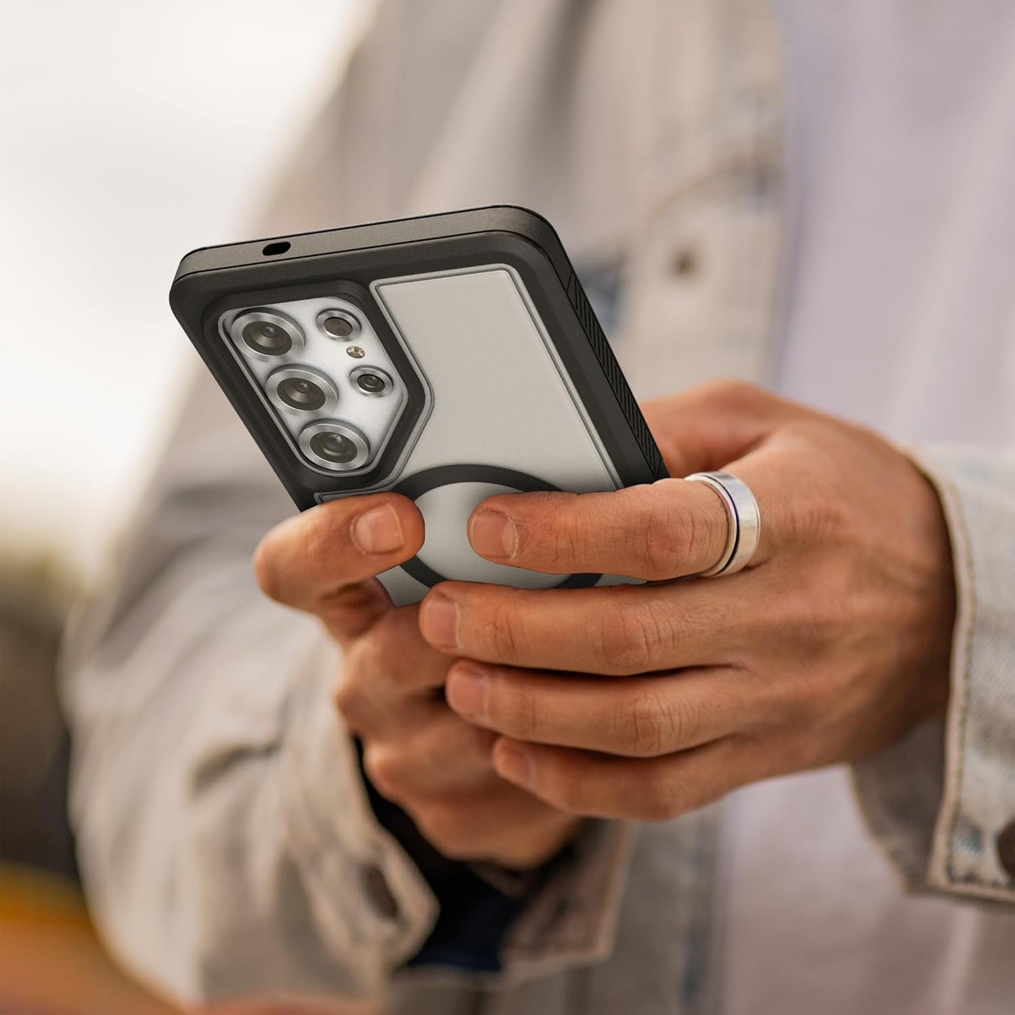 Designed for Samsung Galaxy S25 Ultra Case with Belt Clip (Compatible with Magsafe Qi2) Dual-Layer Rugged Cover with Phone Holster (Voyager Series) (S25 Ultra)