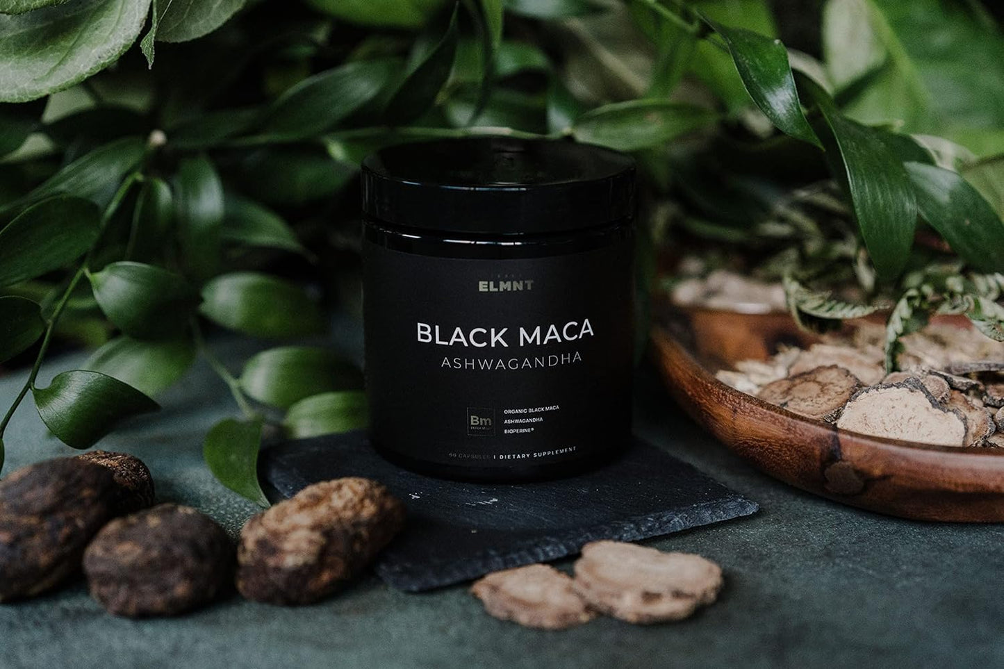40,000Mg 40X Strength Organic Black Maca Root + Ashwagandha - #1 Highest Potency Black Maca Root Capsules for Men Supplement 100% Pure Maca Peruana 40:1 Extract Maca Powder Pills Male Booster TLBH