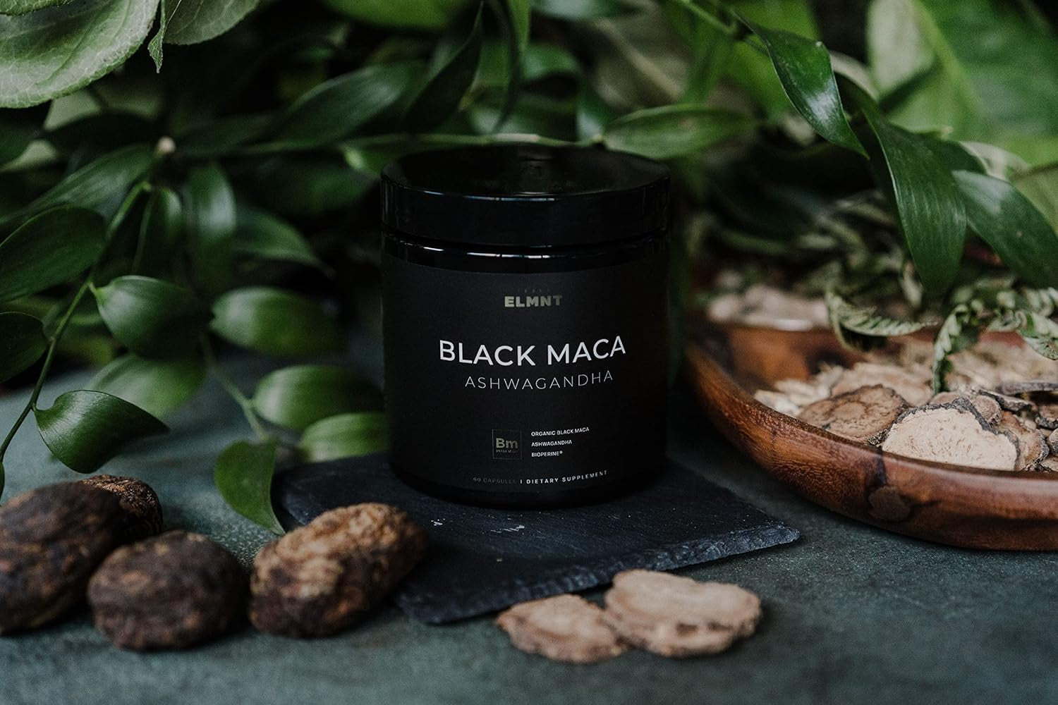 40,000Mg 40X Strength Organic Black Maca Root + Ashwagandha - #1 Highest Potency Black Maca Root Capsules for Men Supplement 100% Pure Maca Peruana 40:1 Extract Maca Powder Pills Male Booster TLBH