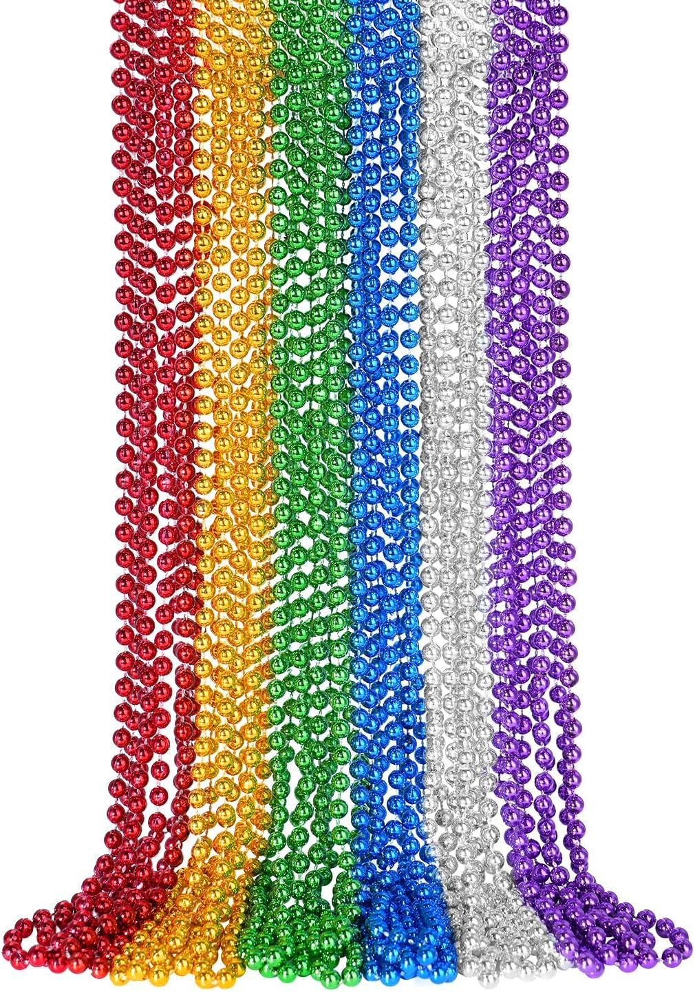 15 PCS St. Patricks Day Necklaces, Green Mardi Gras Christmas Bead Necklaces, 33" 7 Mm St. Patricks Day Green Beads St. Patricks Day Accessories for Mardi Gras, St. Patricks Day Party Favors