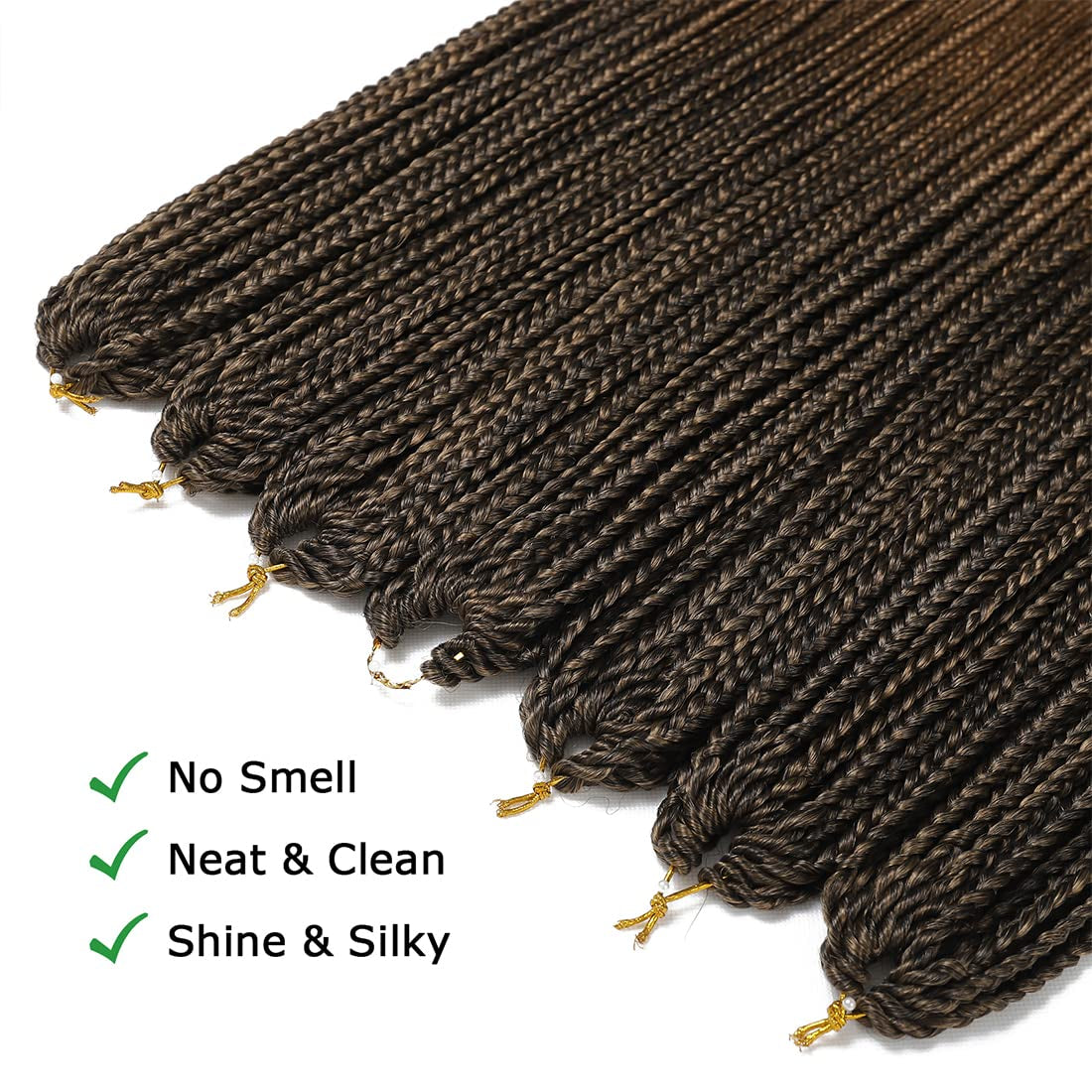 Crochet Box Braids Hair Pre Looped Goddess Box Braids Crochet Braiding Hair 7 Packs Crochet Box Braids 3X Box Braids Crochet Hair (14 Inch, T27)