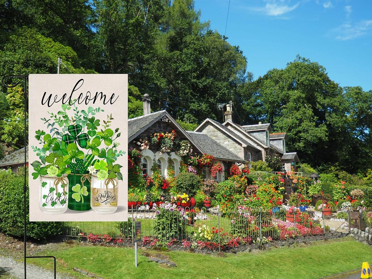 St Patrick'S Day Garden Flag,Shamrock St Patricks Flag 12.5 X 18 Inch Clover for Garden and Home Decorations