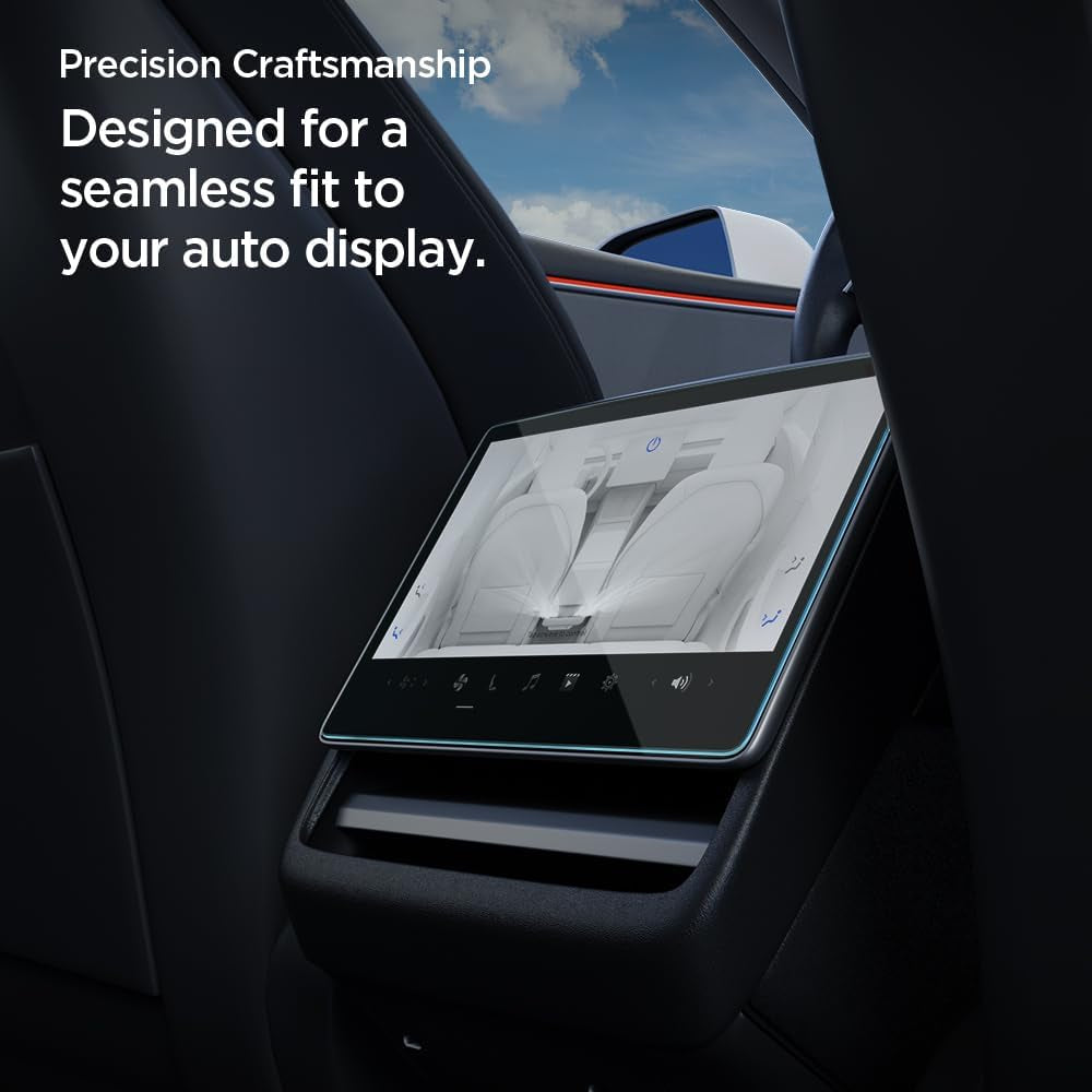 Tempered Glass Screen Protector [Glastr Slim] Designed for Tesla Model 3(2024/2025) 8" Rear Touchscreen - Matte/Anti Finger Print