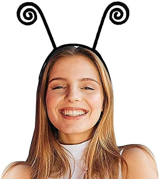 Butterfly Antenna Headband for Girls Women Bug Antenna Headband Black Velvet Headband for Halloween Cosplay Costume Accessory