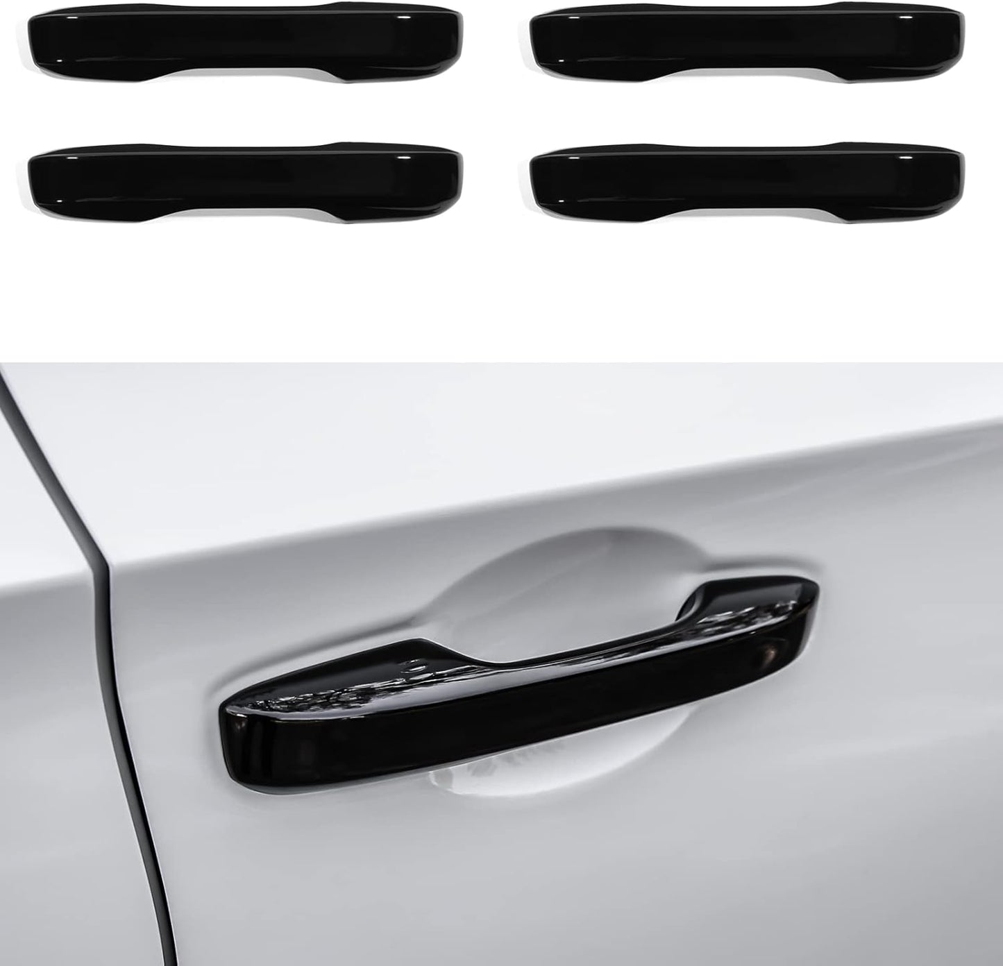 Compatible with Honda Civic 2022 2023 2024 2025 for Accord CR-V HR-V 2023 2024 2025 Accessories Car Exterior Door Handle Cover Trims -Glossy Black