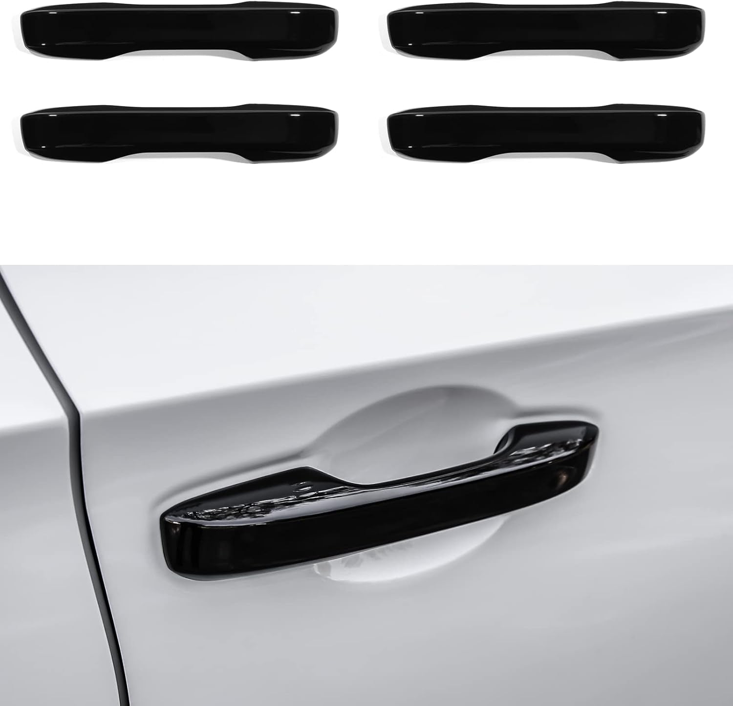 Compatible with Honda Civic 2022 2023 2024 2025 for Accord CR-V HR-V 2023 2024 2025 Accessories Car Exterior Door Handle Cover Trims -Glossy Black