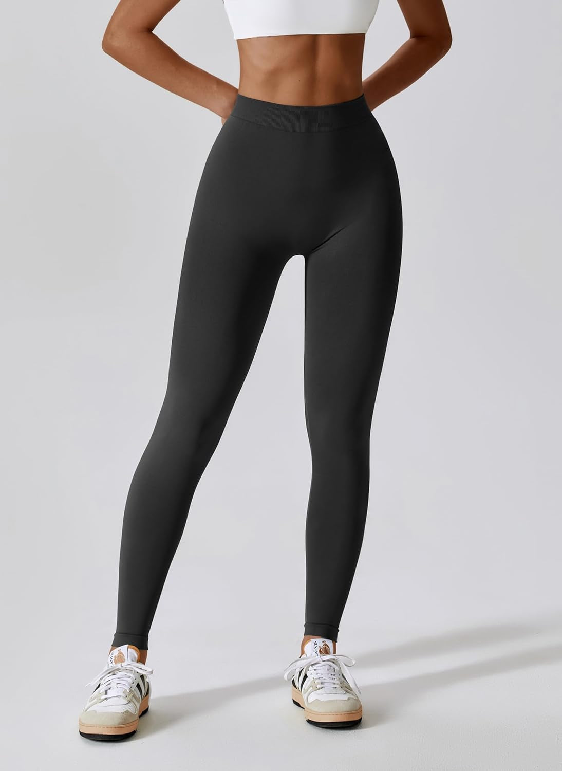 V Back Leggings for Women Seamless Scrunch Butt Lifting Workout Leggings High Waist Gym Yoga Pants