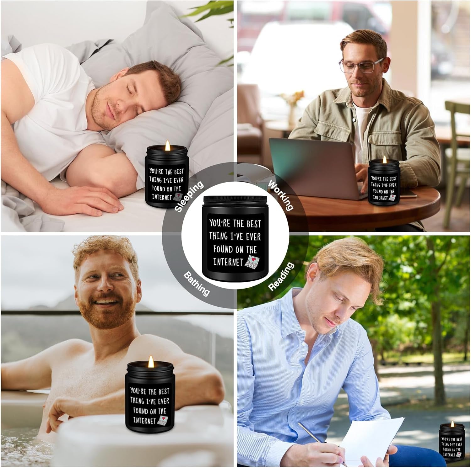 Valentines Day Gifts for Him, Birthday Gifts for Men, Funny Romantic Anniversary Valentines Day Gifts for Boyfriend, Husband, Best Friends, Male, Dad, Candles Gifts for Him