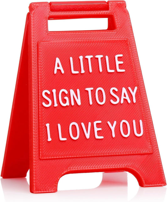Valentines Day Gifts - Romantic I Love You Sign - Fun Boyfriend Valentine Day Gift - Cute Birthday, Christmas, Wedding Gift for Girlfriend, Wife, Fiancee - Mini Sign Statues Decoration