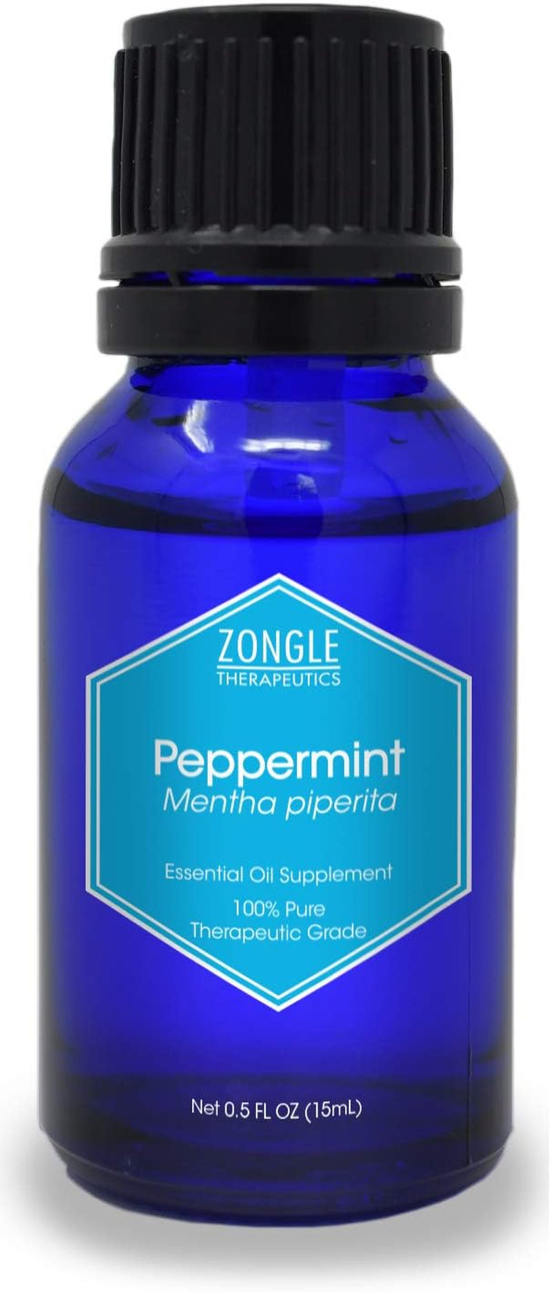 Zongle Peppermint Essential Oil, India, Safe to Ingest, Mentha Piperita, 15 Ml TLBH