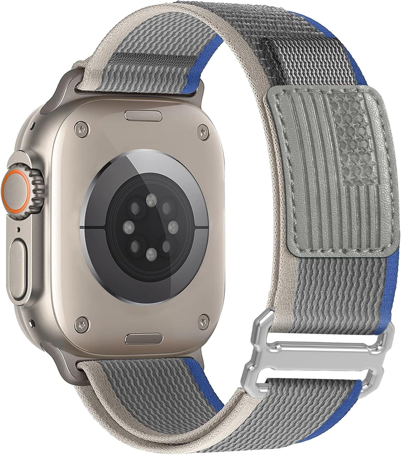 Trail Loop Nylon Band - Compatible with Apple Watch Ultra 2 Band/Ultra Band 49Mm 45Mm 44Mm Men Women, Braided Elastic Weave Sport Strap for Iwatch Ultra 2, Iwatch Ultra Series 10 46Mm SE/9/8/7/6/5/4