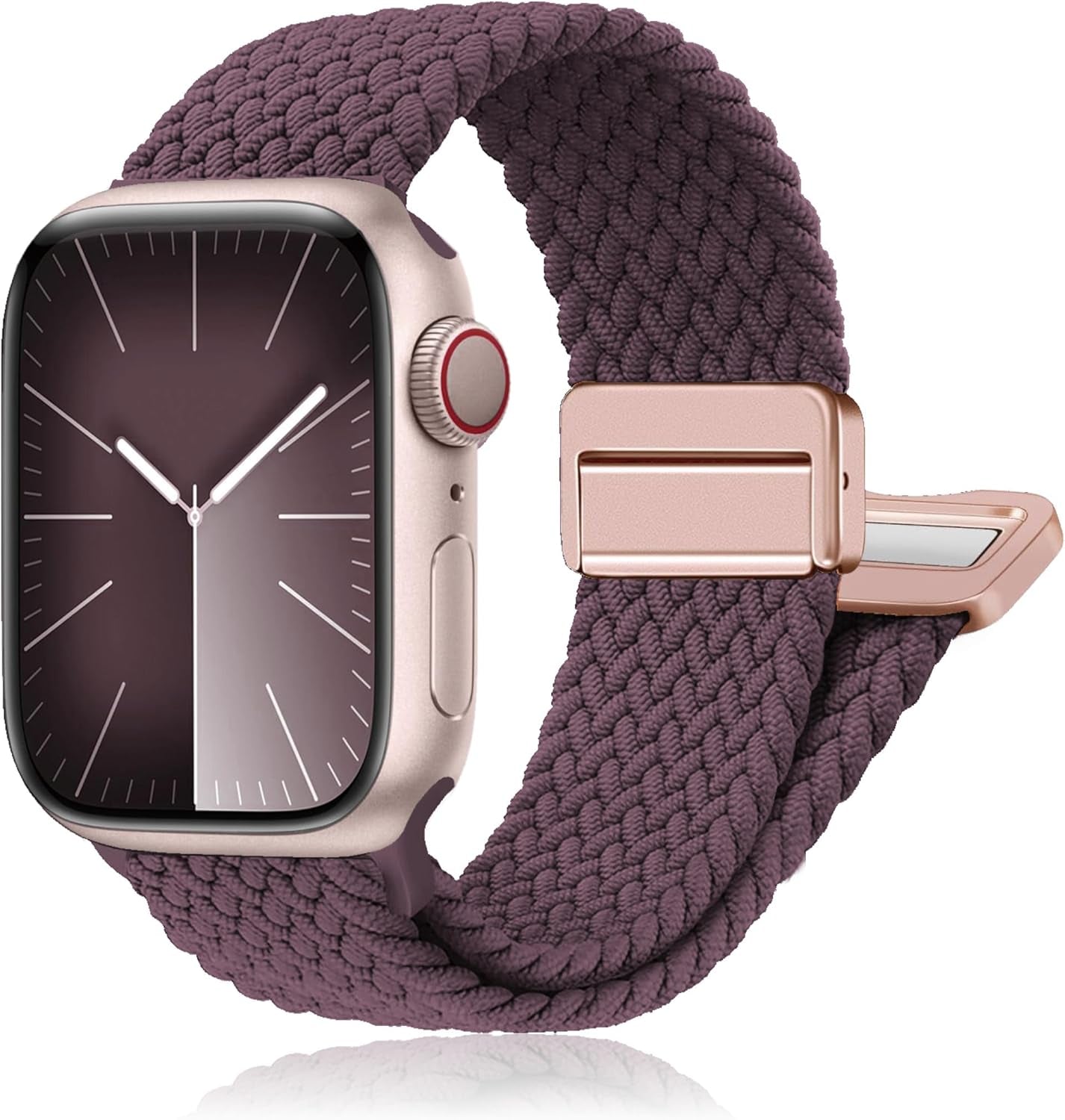 Magnetic Braided Stretchy Loop - Compatible with Apple Watch Band 42Mm 46Mm 40Mm 41Mm 44Mm 45Mm 38Mm Ultra/2 49Mm Women Men,Elastic Woven Fabric Nylon Strap for Iwatch Ultra Series 10 9 8 7 6 5 4 3 SE