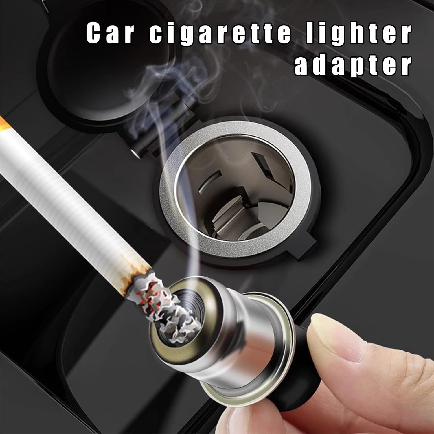 Car Cigarette Lighter Socket, 12V Waterproof Auto Cigarette Lighter Adapter with Extension Cable, Vehicle Lighter Power Outlet Socket Replacement, Car Accessories for Truck SUV TRUCK DRIVER