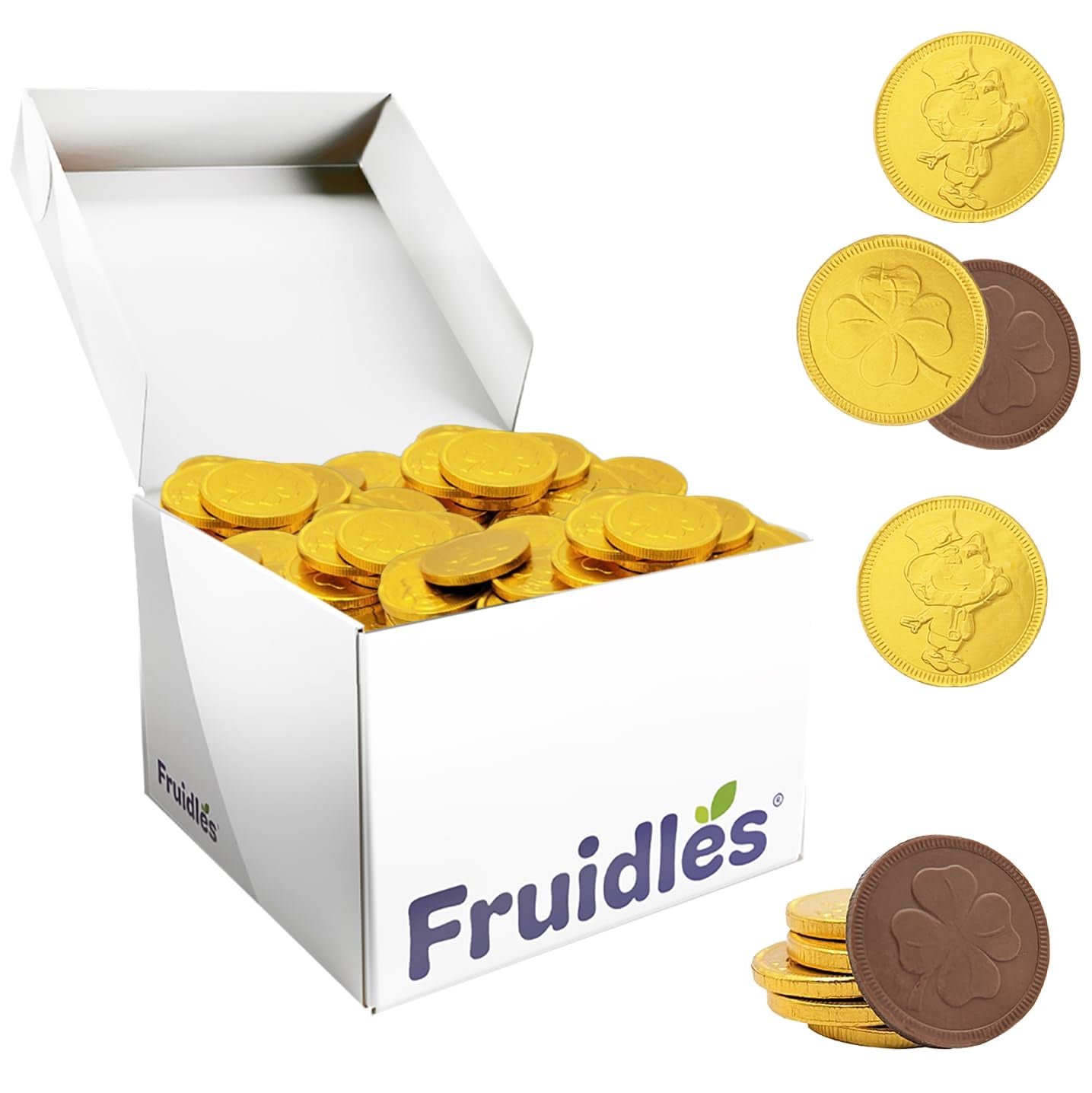 St. Patrick'S Day Chocolate Coins Lucky Gold Coins Foils, Belgian Milk Chocolate Coins Bag Nut-Free (25-Pack)