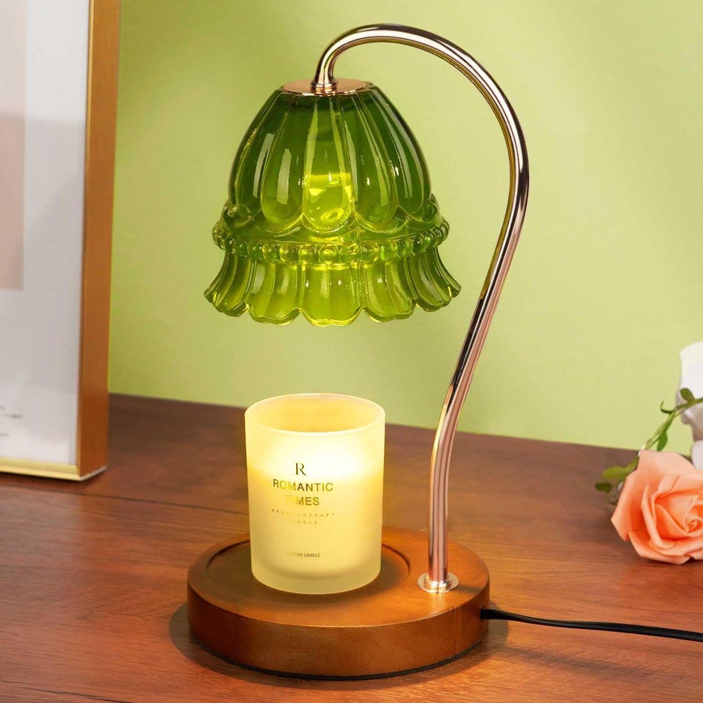 Dimmable Candle Warmer Lamp with Timer, Glass Candle Lamp Warmer for Jar Candle, Xmas Gifts for Mom Unique, 2024 Womens Gifts for Christmas, Home Decor for Bedroom Living Room Decor Aesthetic, Amber