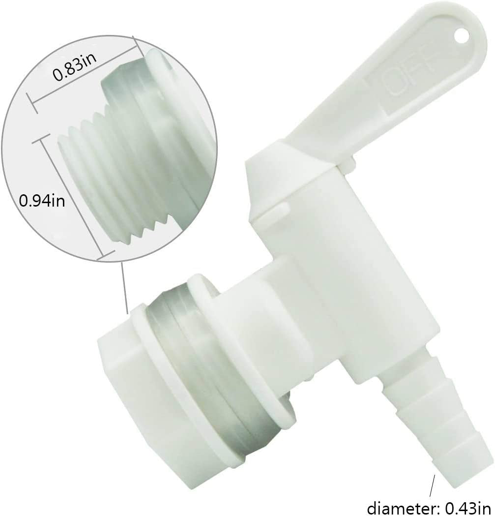 Plastic Bottling Bucket Spigot Valve -  Brand Replacement Tap for Homebrew Fermenter Bucket (PACK of 8)