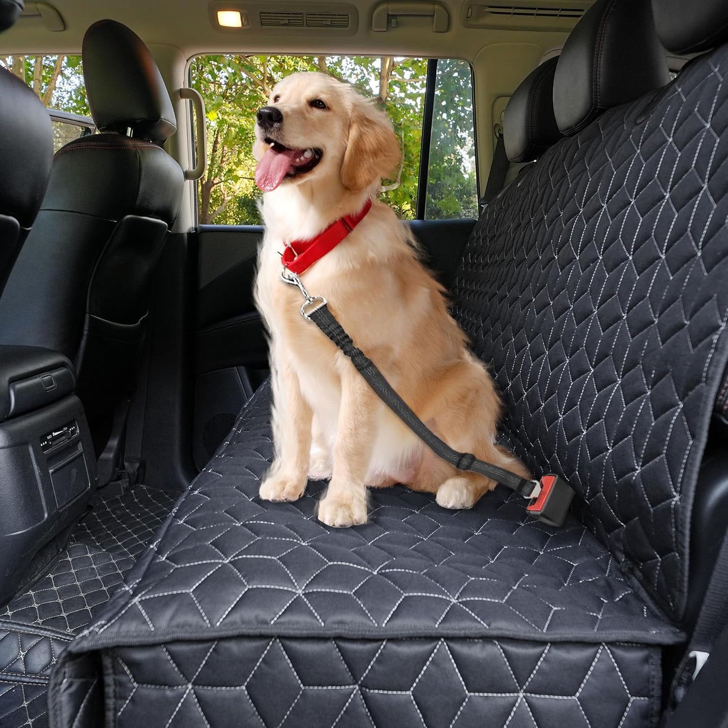 Dog Car Seat Cover for Back Seat, Waterproof Pet Bench Seat Covers for Trucks Ford F-Series/Chevrolet Silverado/Ram/Gmc Sierra 600D Heavy Duty Scratch Proof Nonslip Pet Seat Cover for Back Seat Truck