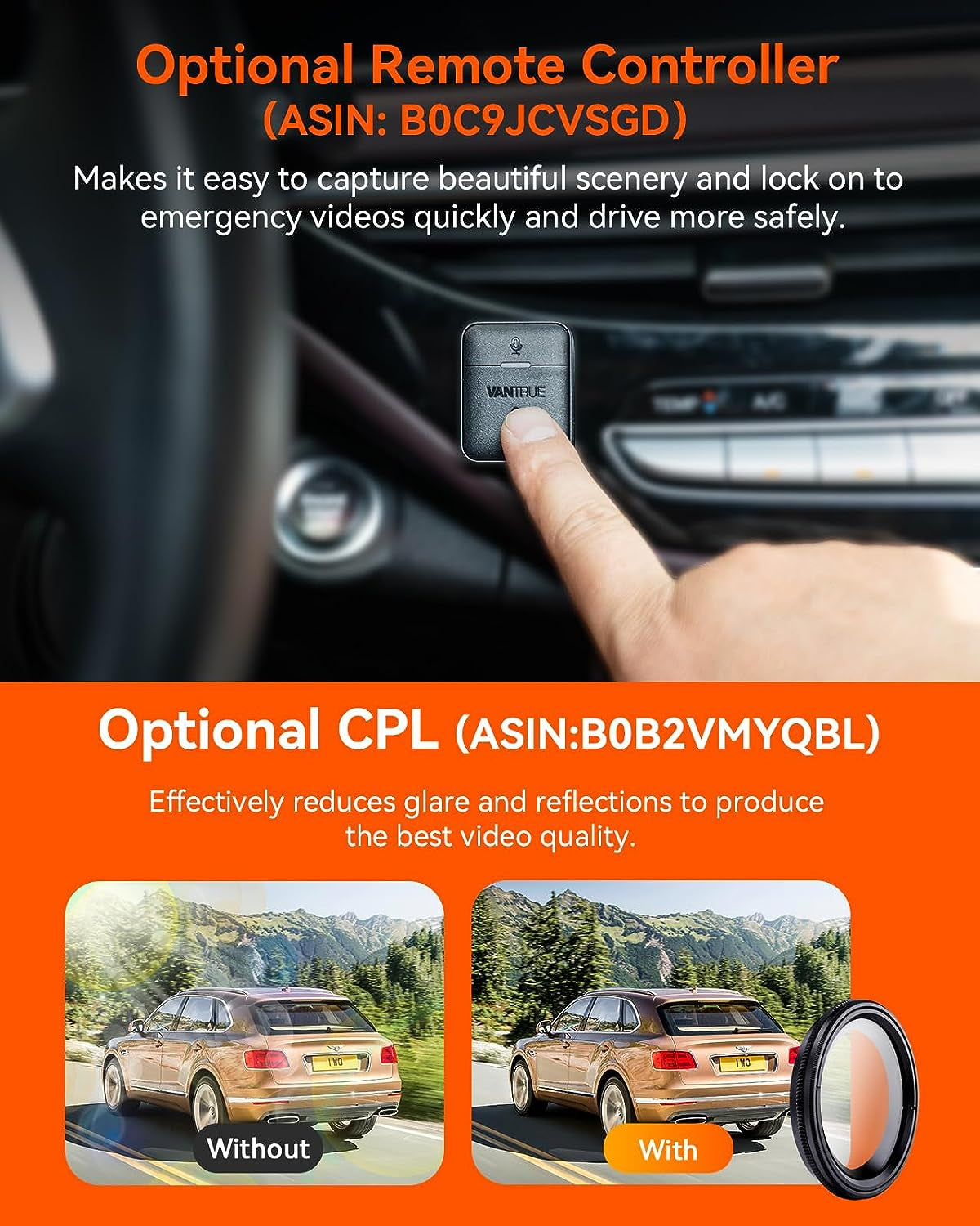 N4 Pro 3 Channel 4K Wifi Dash Cam, STARVIS 2 IMX678 Night Vision, 4K+1080P+1080P Front inside and Rear Triple Car Camera, Voice Control, GPS, 4K HDR, 24 Hours Parking Mode, Support 512GB Max