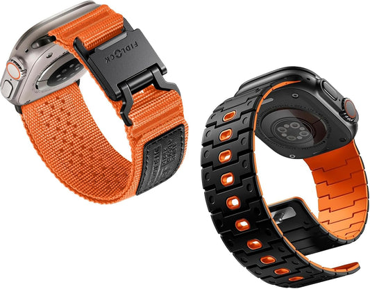 R-Nylon Fidlock Magnetic Buckle Band and Magnetic Watchband Compatible with Apple Watch Ultra Band - Durable Bands for Iwatch Series 10 46Mm, 9/8/7 45Mm, SE/6/5/4 44M