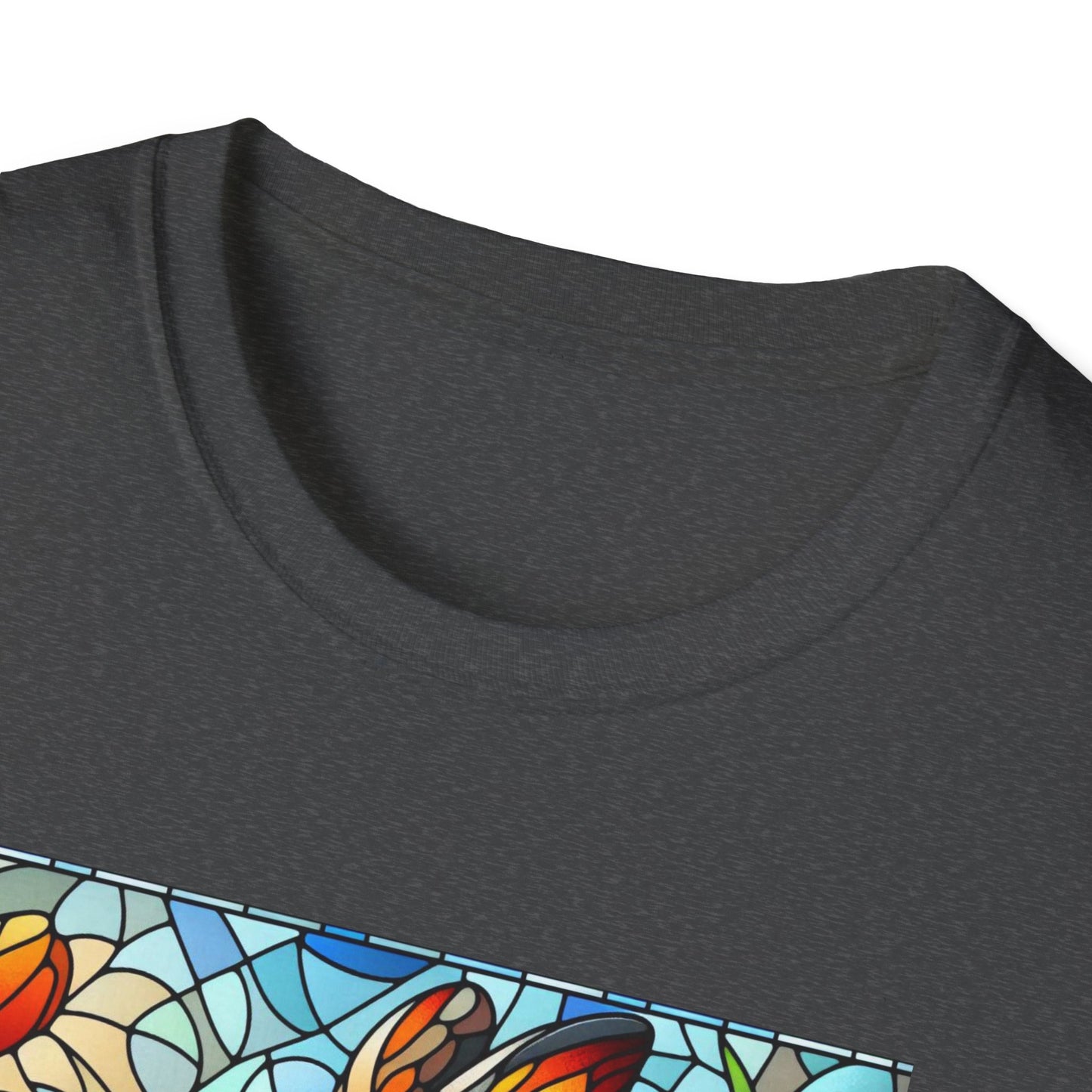 Dutch Rabbit Animal Stained Glass DesignUnisex Softstyle T-Shirt