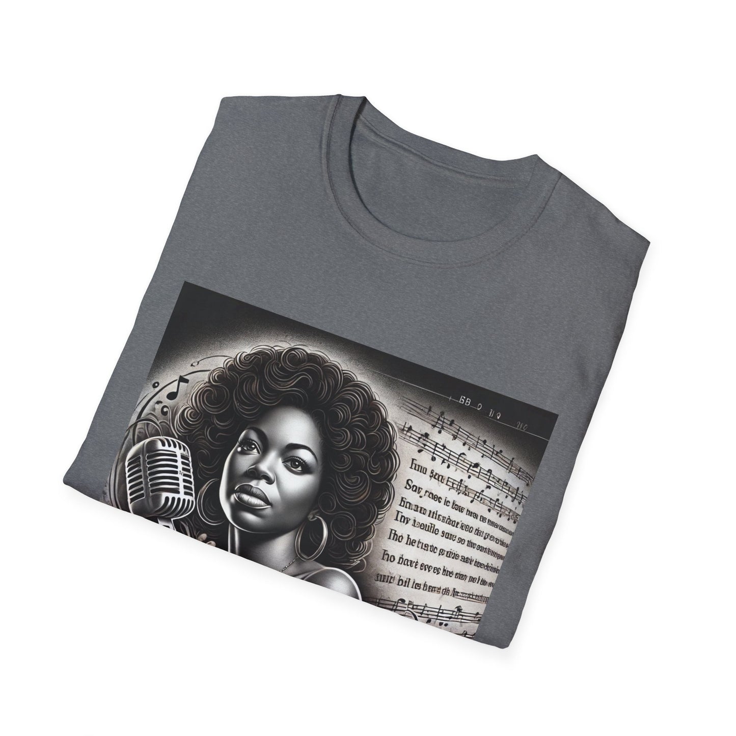 Angie Stone Retro Music Lover Unisex Softstyle T-Shirt - Afrocentric Design