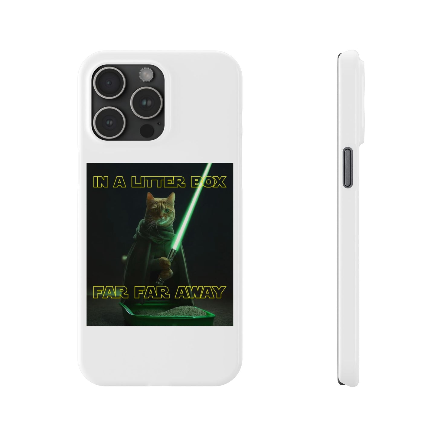 STAR WARS CAT IN A LITTER BOX FAR FAR AWAY  Slim Phone Cases