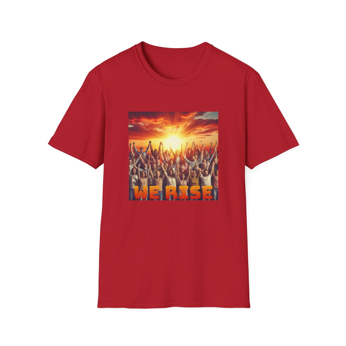 We Rise Motivational Unisex Softstyle T-Shirt