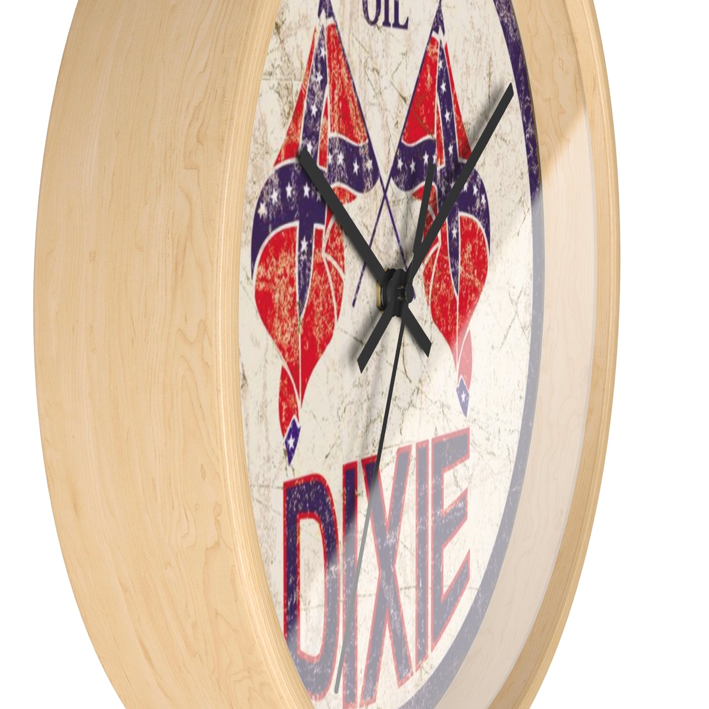 Retro Wall Clock - Dixie Motor Oil Design