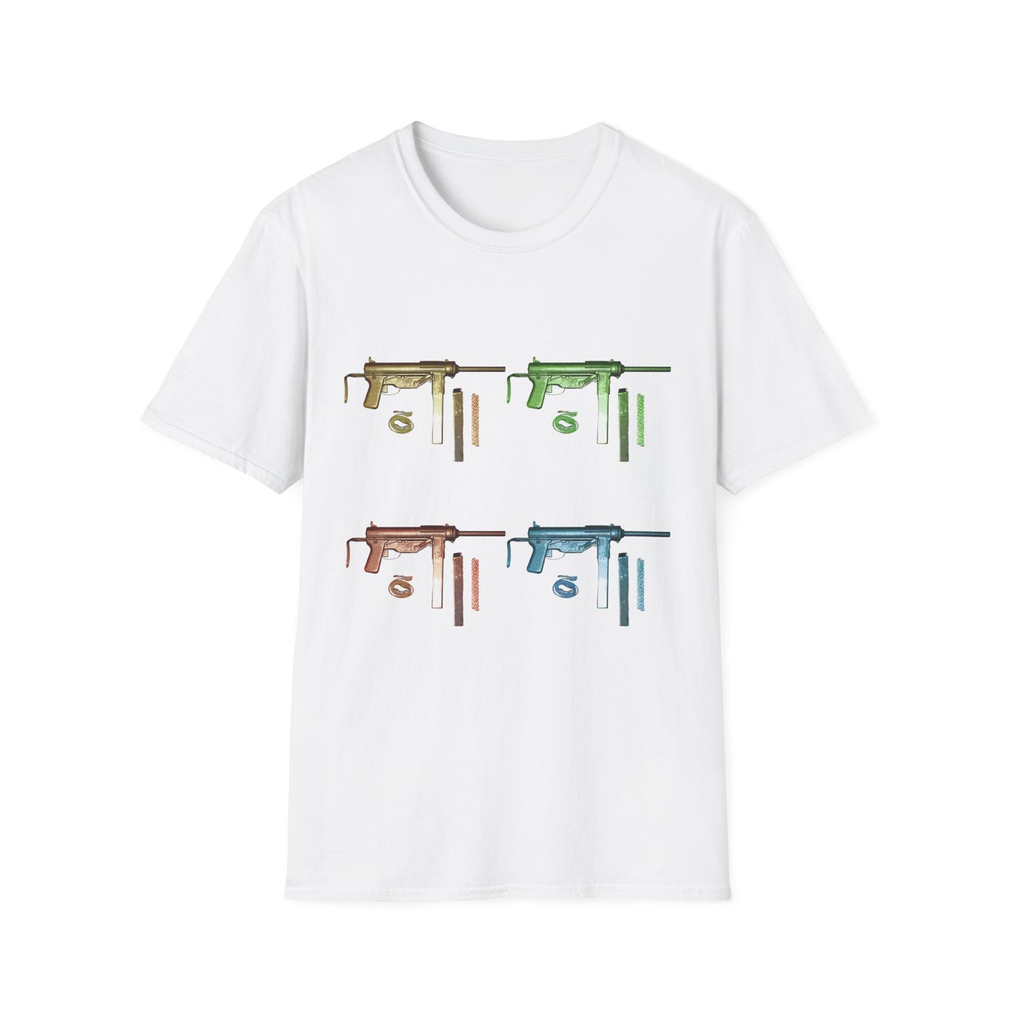 Grease Gun M3 submachine gun POP ART Unisex Softstyle T-Shirt